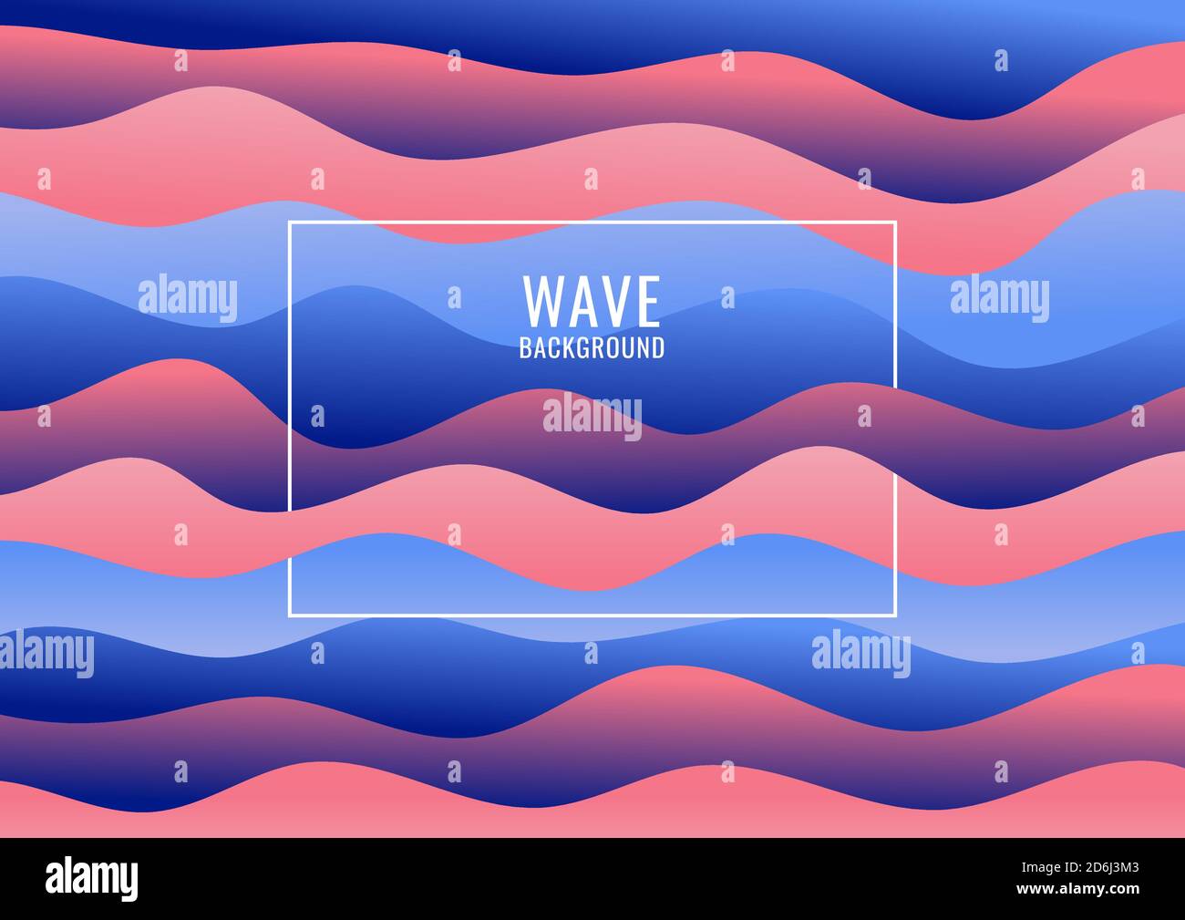 Abstract blue and pink wave pattern background and texture. Vector ...