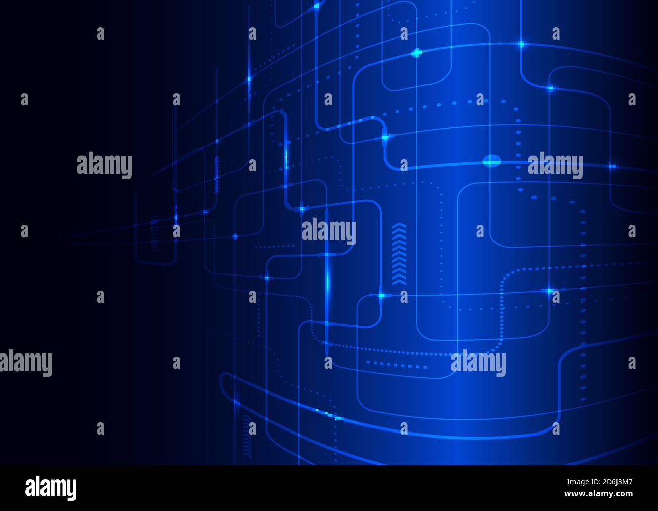 Abstract technology futuristic concept glowing blue lines and lighting ...