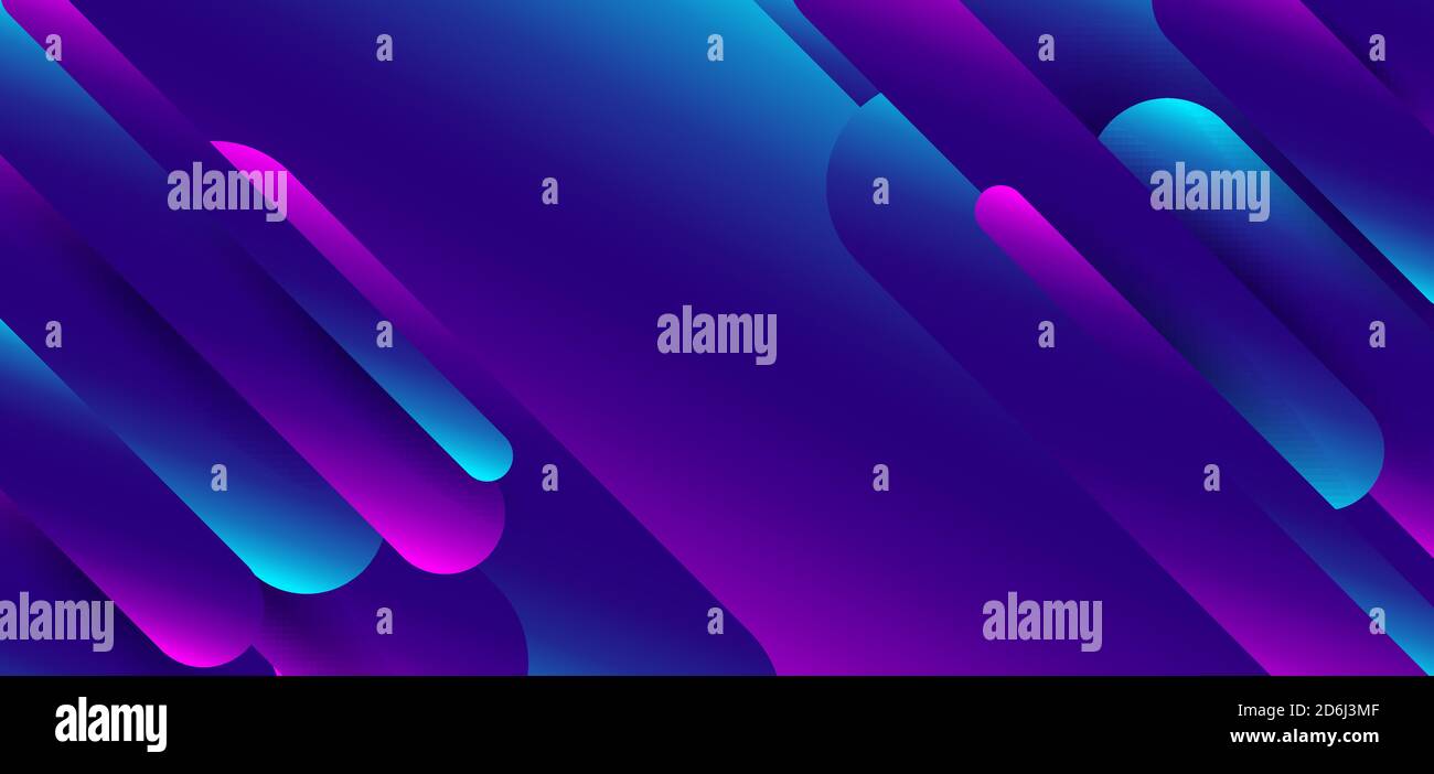 Abstract blue and pink gradient shapes rounded line background. Vector illustration Stock Vector
