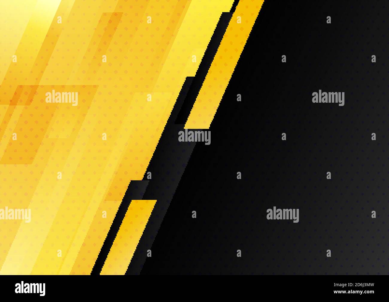 Abstract modern yellow and black stripes geometric diagonal with dots ...
