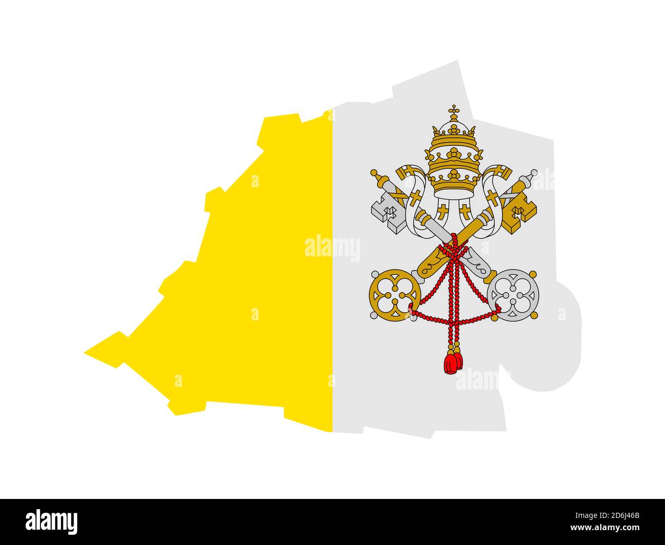 Flag in form form of the geographical country, Holy See, Southern ...