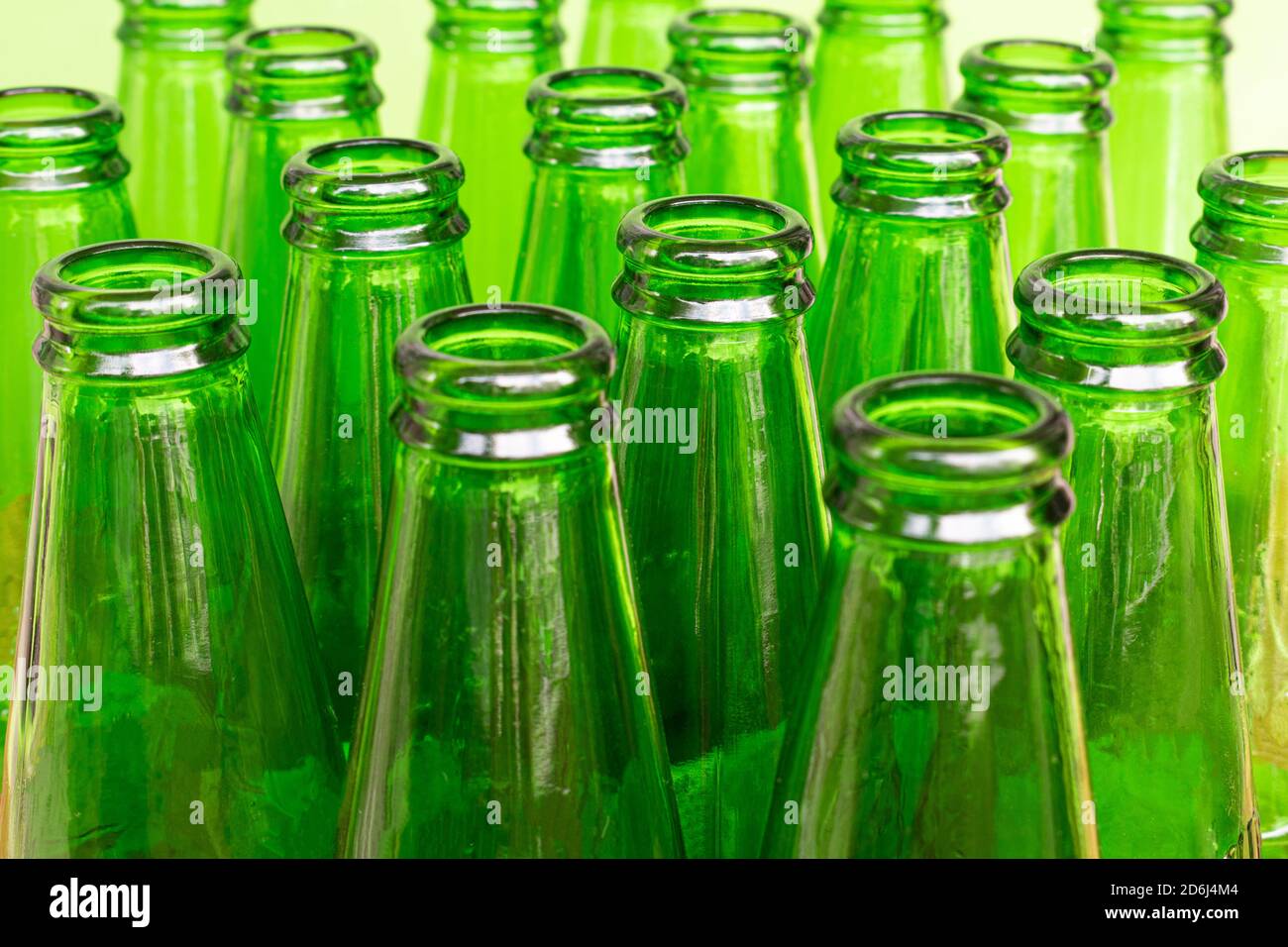 background with empty green glass bottles Stock Photo - Alamy