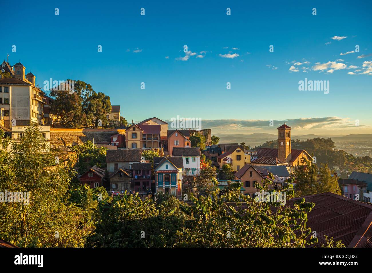 City of Antananarivo near royal palace, Madagascar Stock Photo