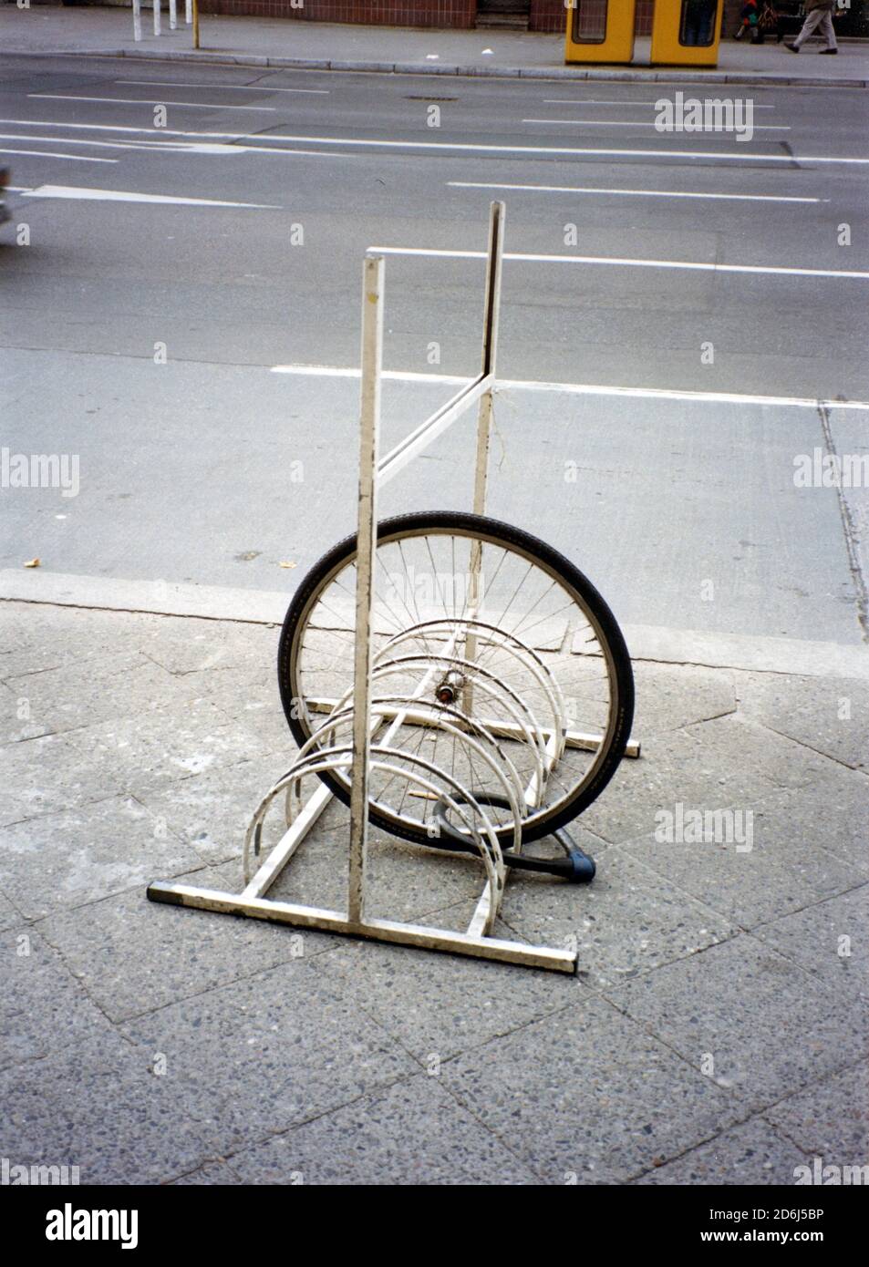Bicycle, theft, bicycle stand, Berlin, Germany Stock Photo