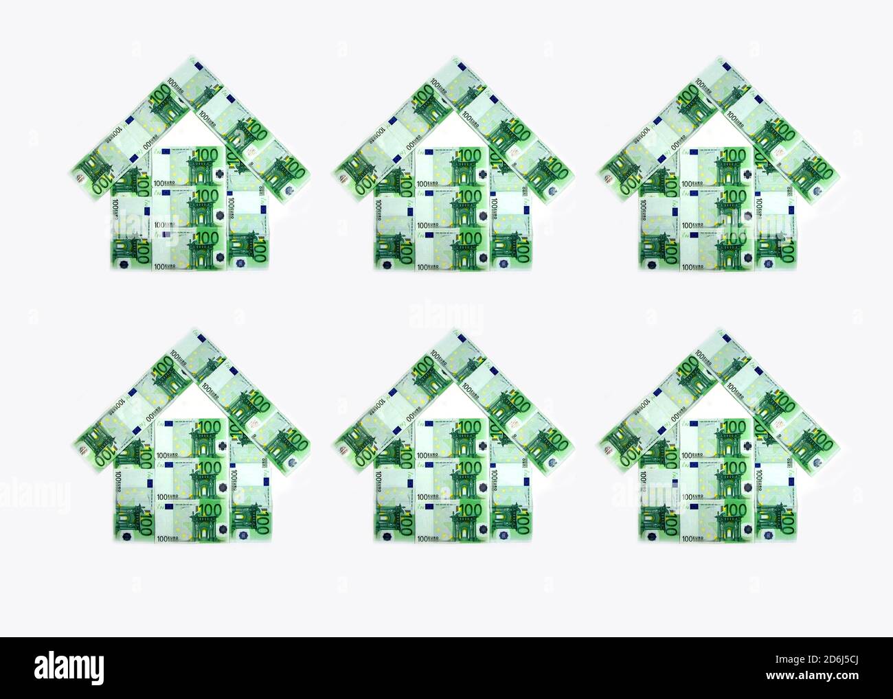 Real estate, real estate boom, expensive, investment, symbolic image, assembly Stock Photo