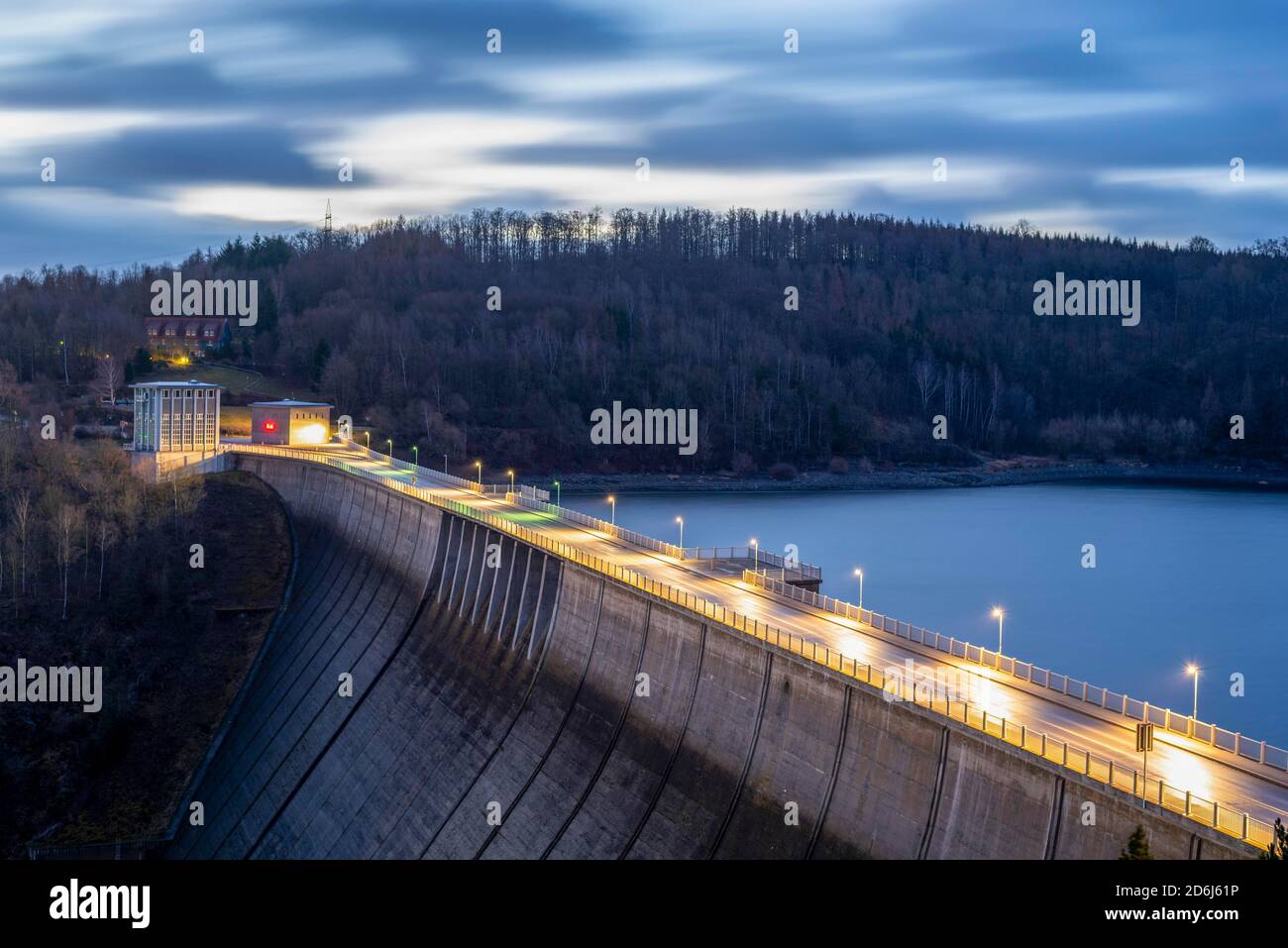 Rappbode dam in the Harz mountains, Wendefurth, Saxony-Anhalt, Germany Stock Photo