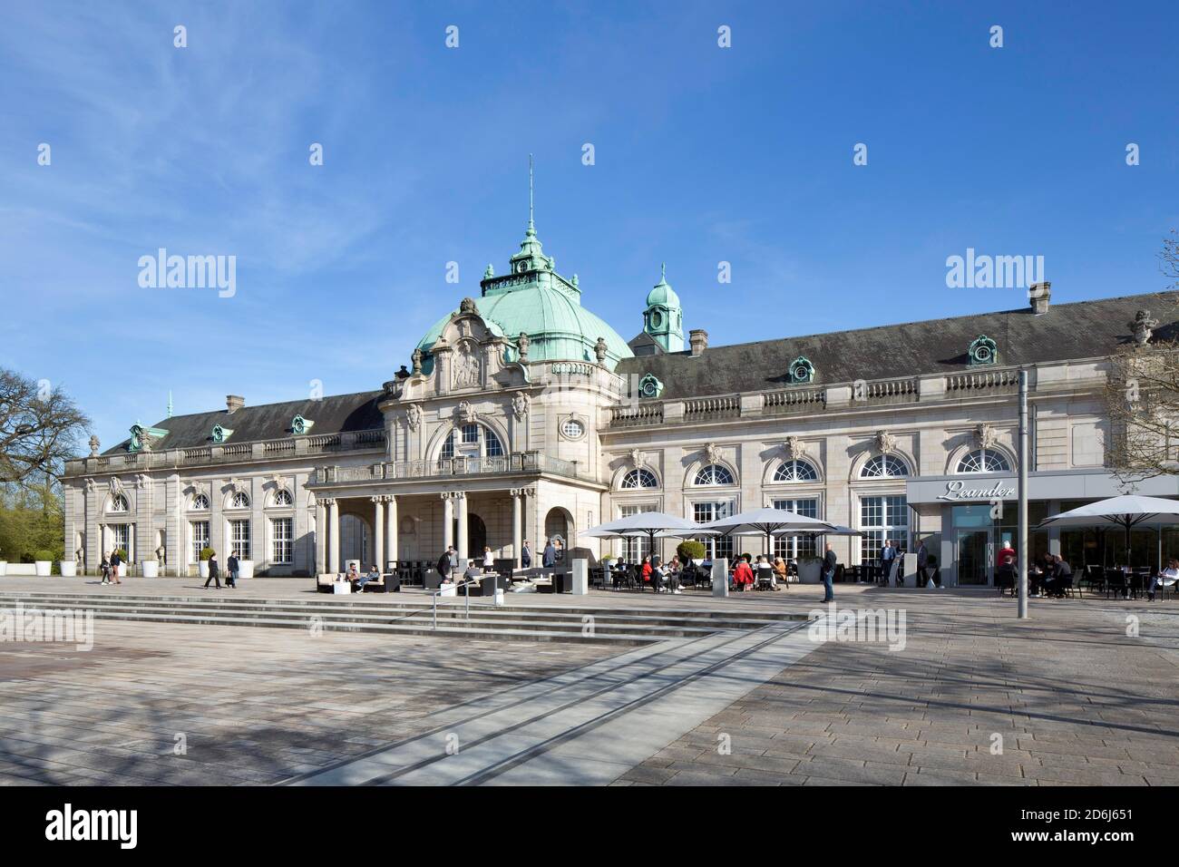 Kaiserpalais, built in 1908 as New spa hotel with reading room, lounges, restaurant, billiard room, concert hall, spa gardens, Bad Oeynhausen, East Stock Photo