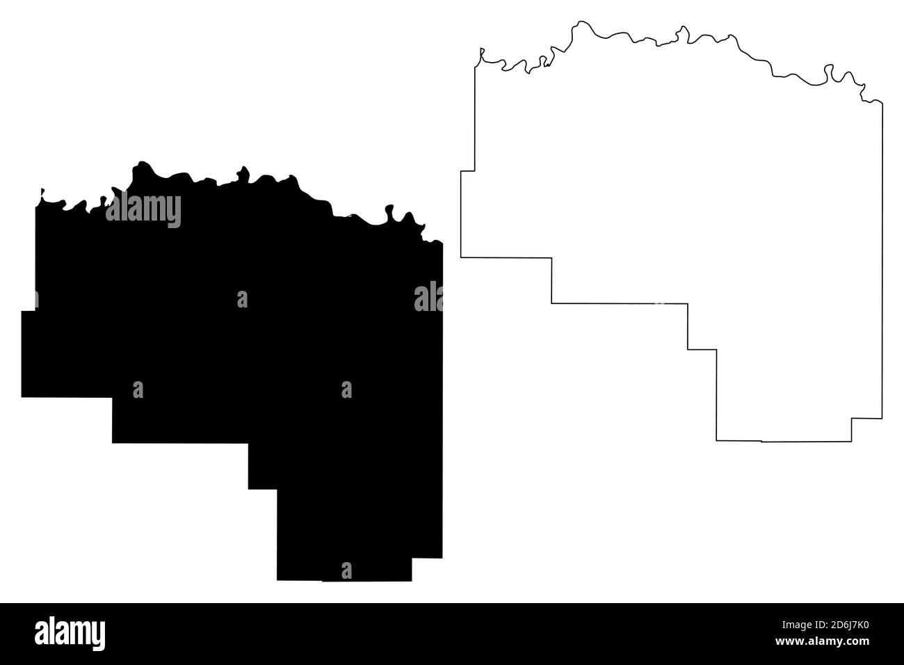 Richland County, Montana (U.S. county, United States of America, USA, U.S., US) map vector illustration, scribble sketch Richland map Stock Vector