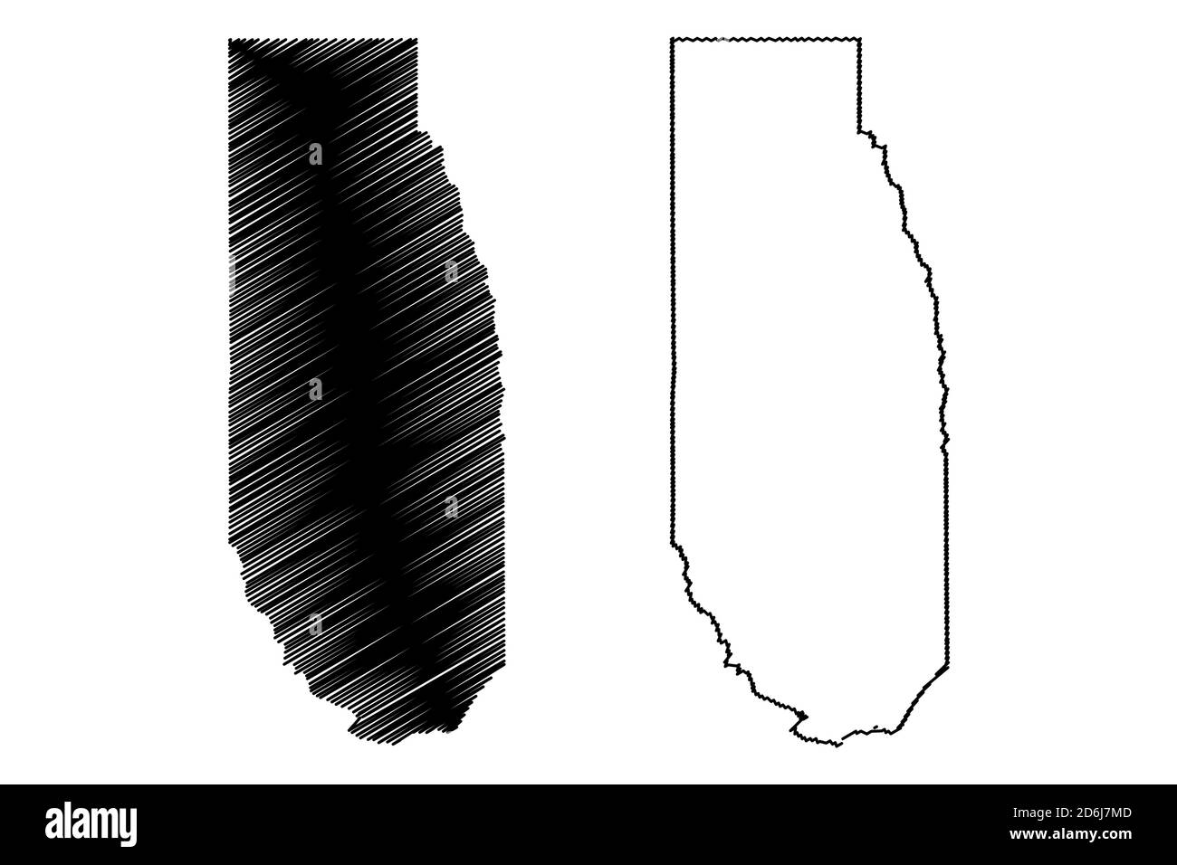 Tangipahoa County, Louisiana (U.S. county, United States of America, USA, U.S., US) map vector