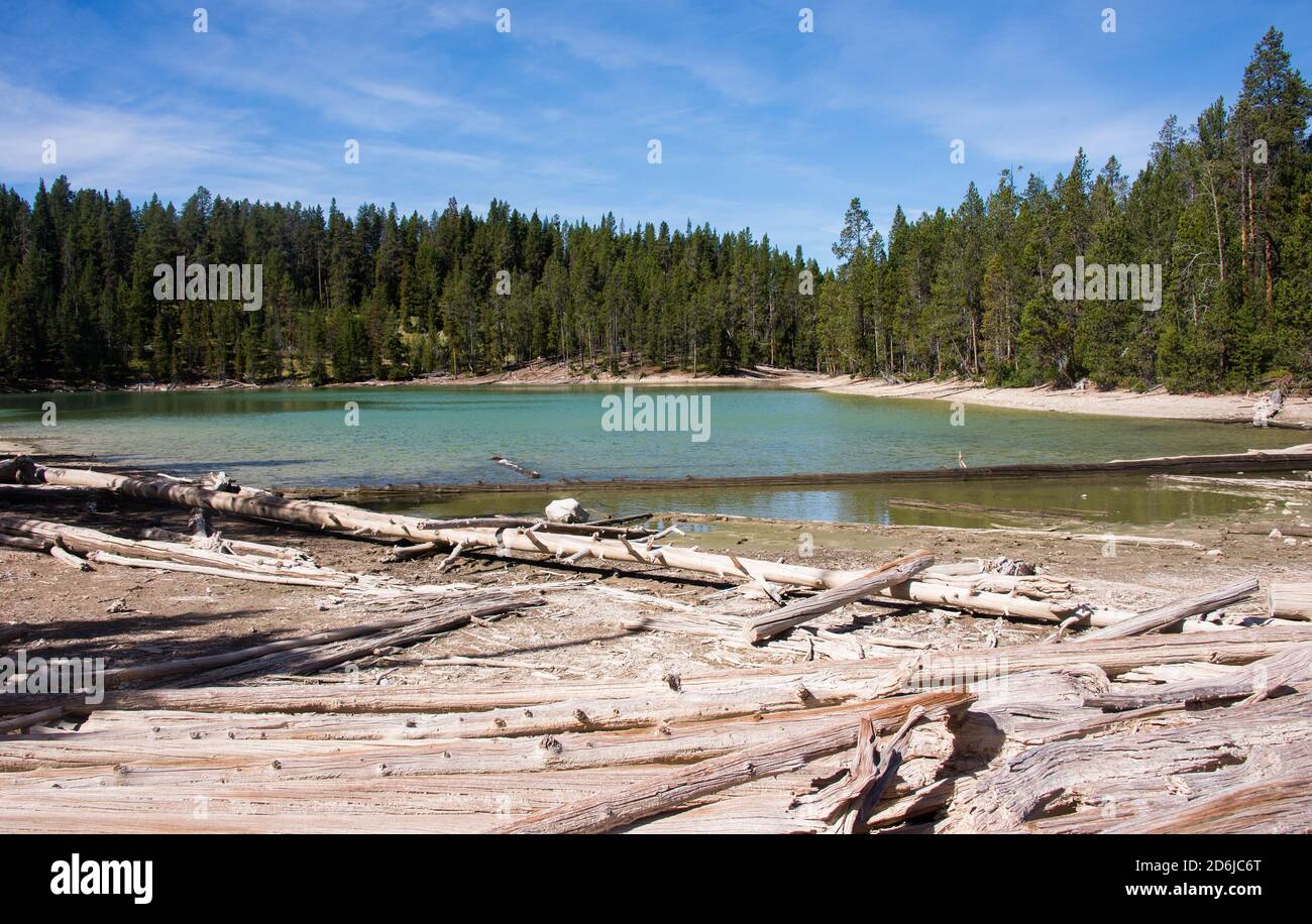Beautiful sceneries at the Yellowstone National Park, Wyoming, USA Stock Photo