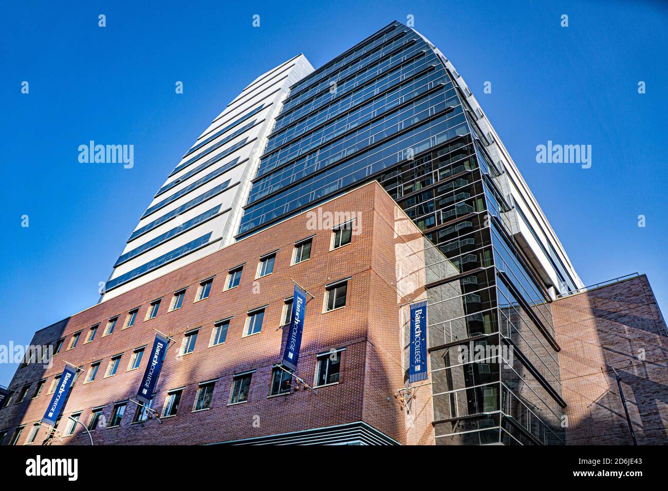 Newman Vertical Campus, Baruch College, Exterior Low Angle View, New York City, New York, USA Stock Photo
