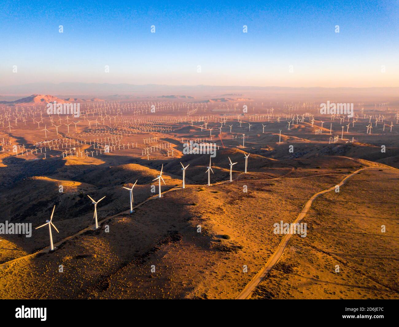 Aerial view of the wind turbine farm in Nevada, USA Stock Photo - Alamy