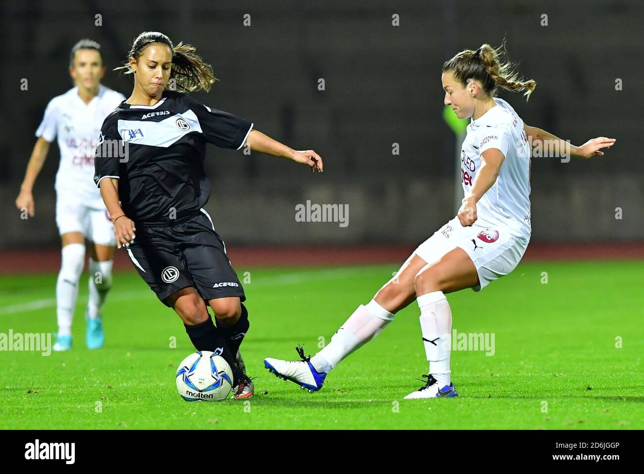 Lugano, Switzerland. 01st May, 2021. May 1st, 2021, Lugano, Stadio Comunale  Cornaredo, AXA Women's Super League: FC Lugano Femminile - FC Luzern, FC  Lugano players let the fans celebrate. In the picture from left: Erika  Vigano, Mathilda Andreoli