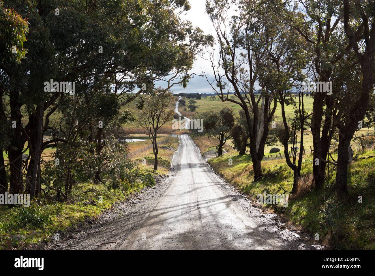 Pejar Road, near Crookwell in New South Wales, Australia Stock Photo