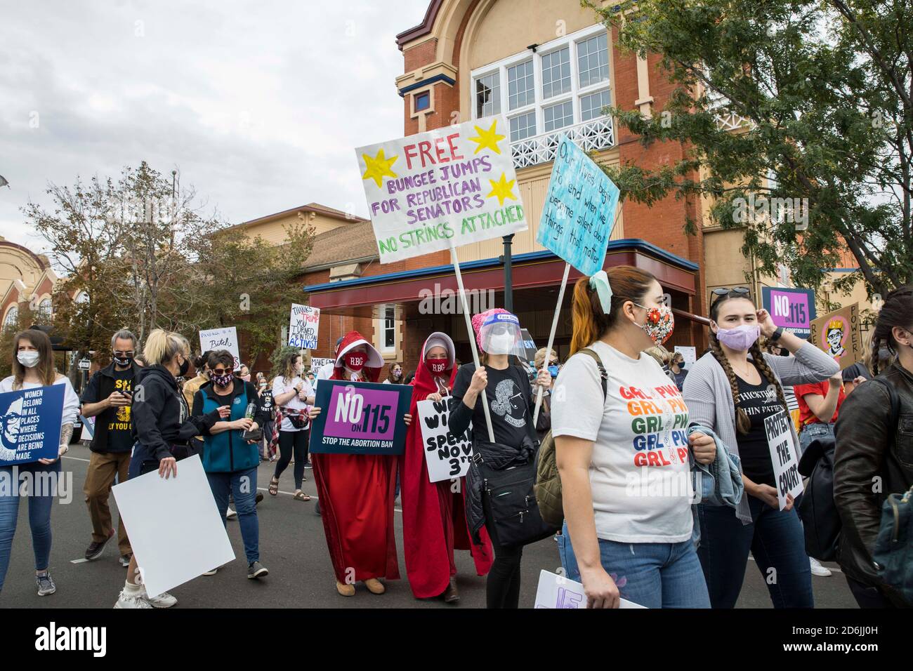 Denver, Colorado, USA. October 17, 2020: 2020 10 17 056 womens march denver Credit: Beth Schneider/ZUMA Wire/Alamy Live News Stock Photo