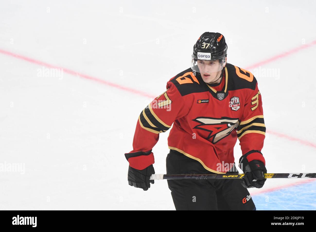 Moscow, Moscow, Russia. 17th Oct, 2020. KLIM KOSTIN (37) of Avangard Omsk  during Russian Kontinental Hockey League (KHL) action at Balashikha Ice  Palace Credit: Daniel Kutepov/ZUMA Wire/Alamy Live News Stock Photo 