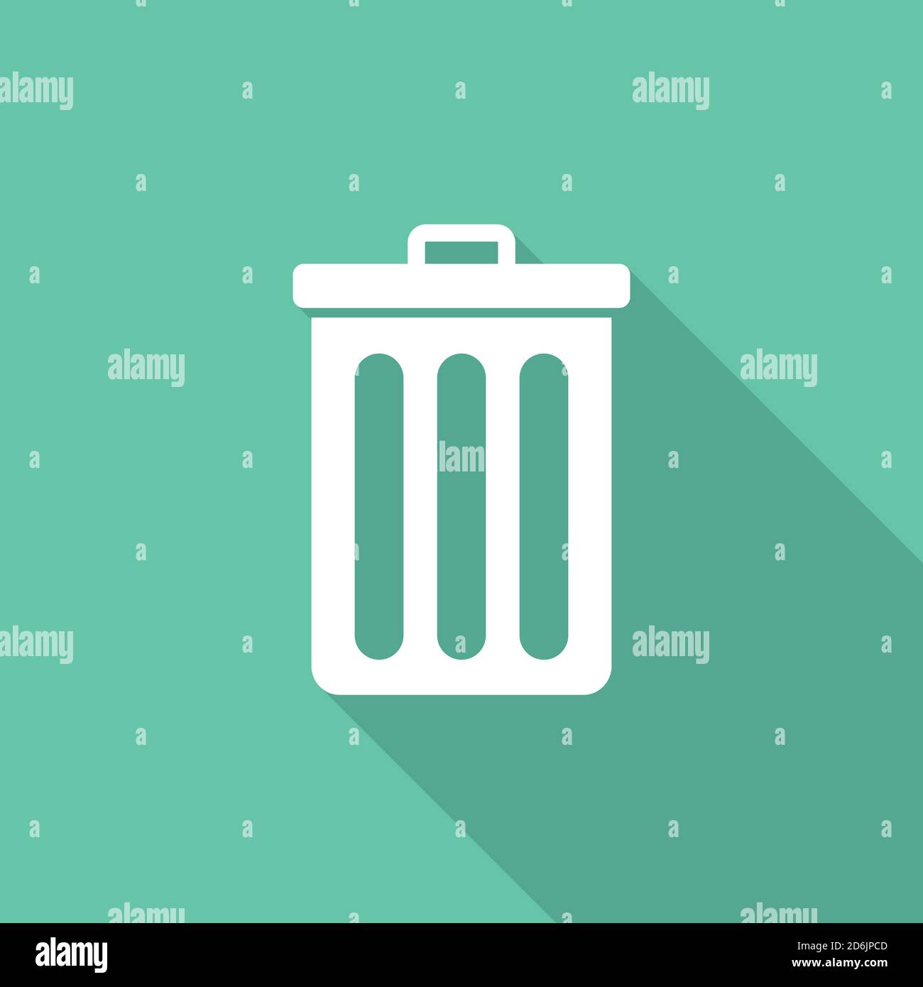 Trash can rubbish bin simple modern icon design Vector Image