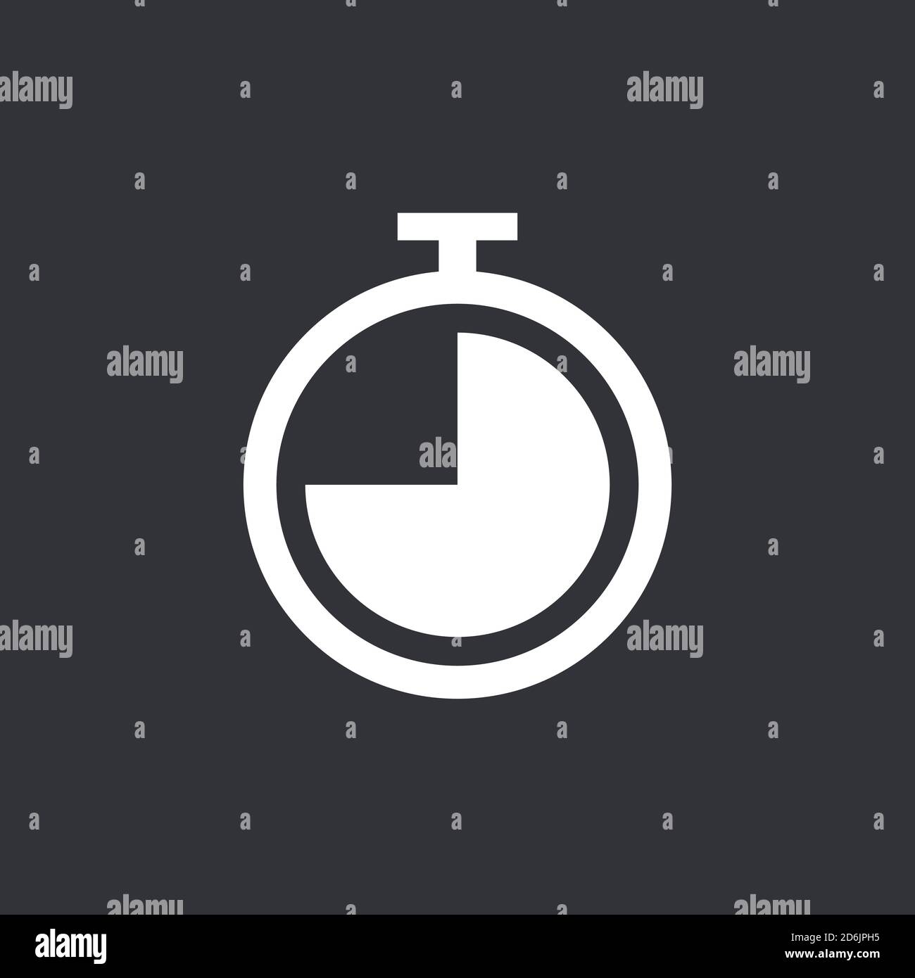 Timer icon, modern minimal flat design style. Stopwatch symbol, vector