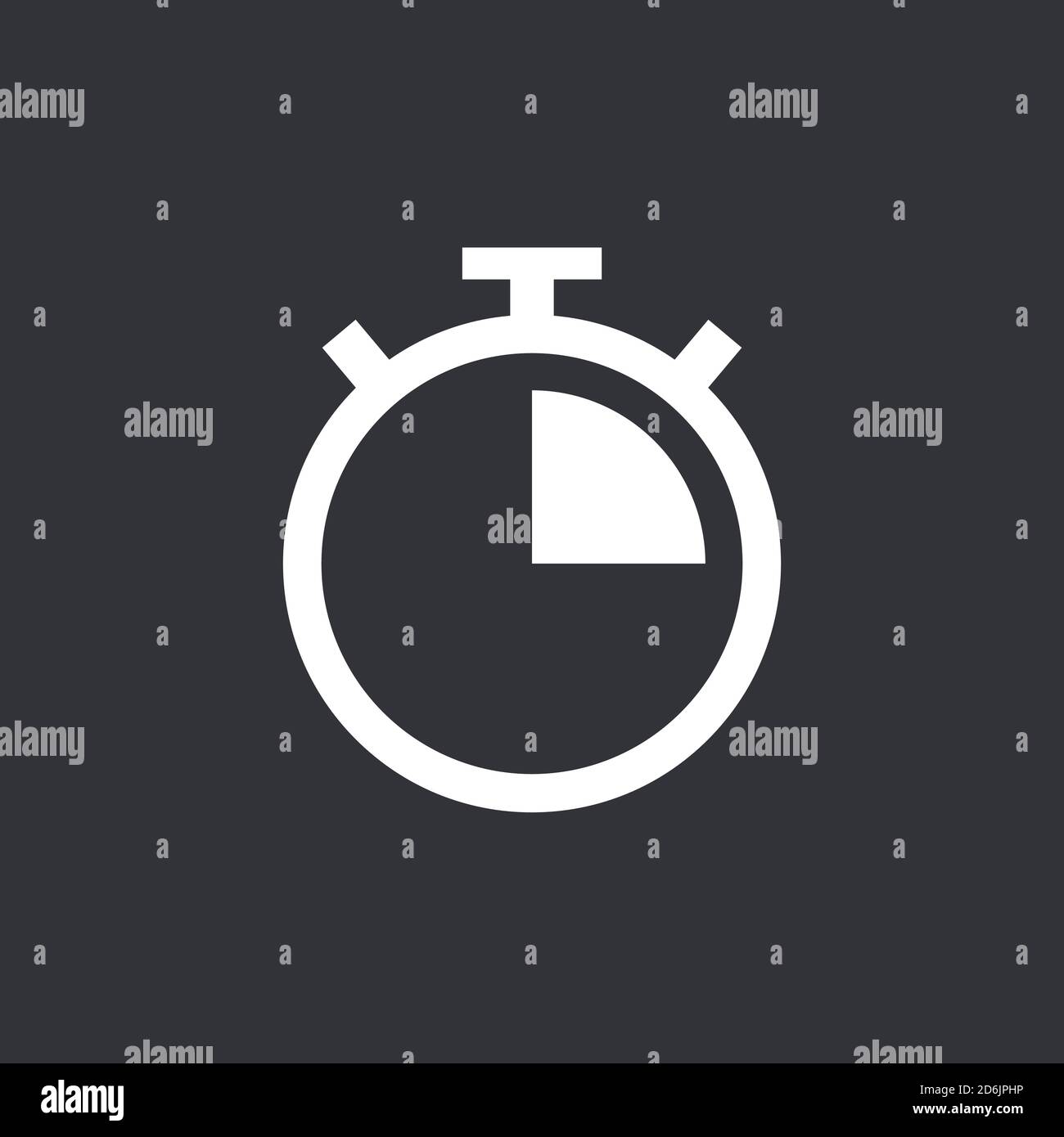 Timer icon, modern minimal flat design style. Stopwatch symbol, vector