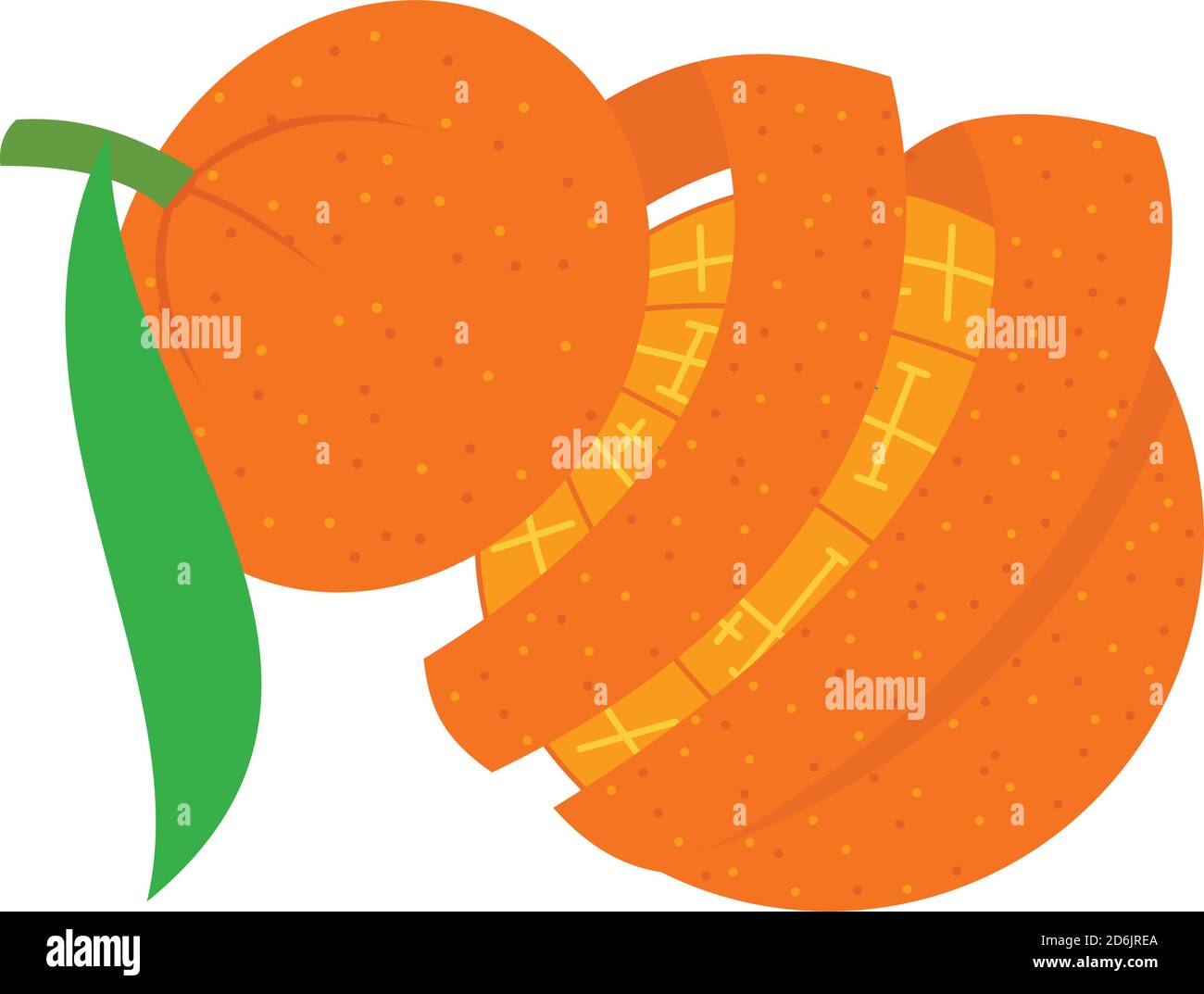 Orange Peel illustration Design Template Stock Vector