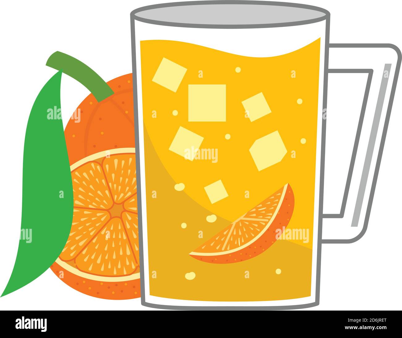 Orange Juice Cup illustration Design Template Stock Vector