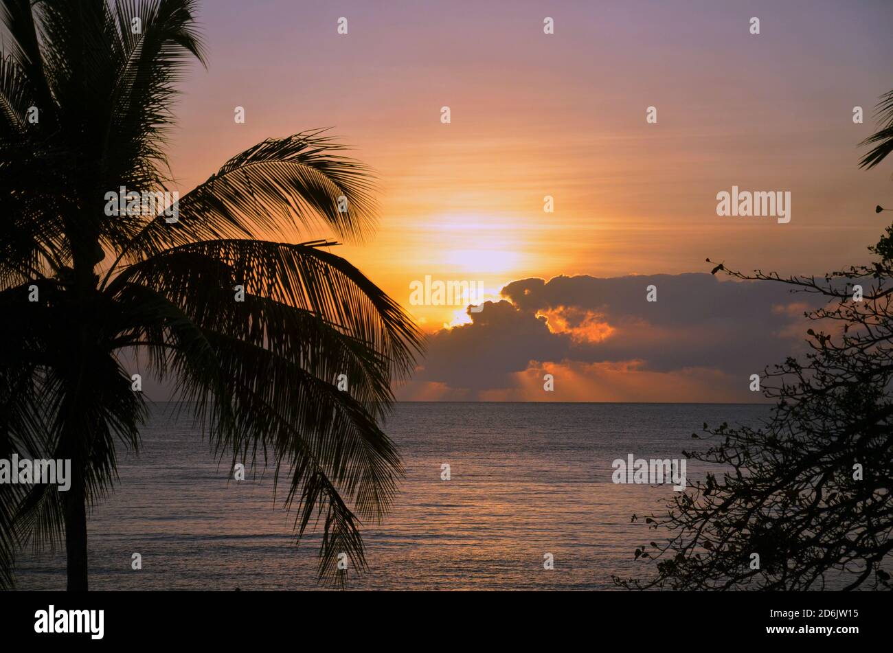 sunrise over the ocean at Trinity Beach tropical Queensland Australia Stock Photo