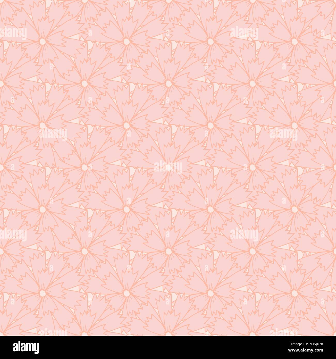 Floral Vector repeat seamless pattern with carnations. Small bouquets with blue flowers. Stock Vector