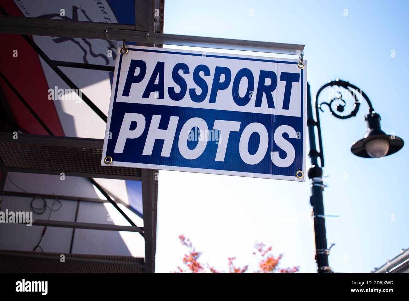 Passport Photo Sign Stock Photo