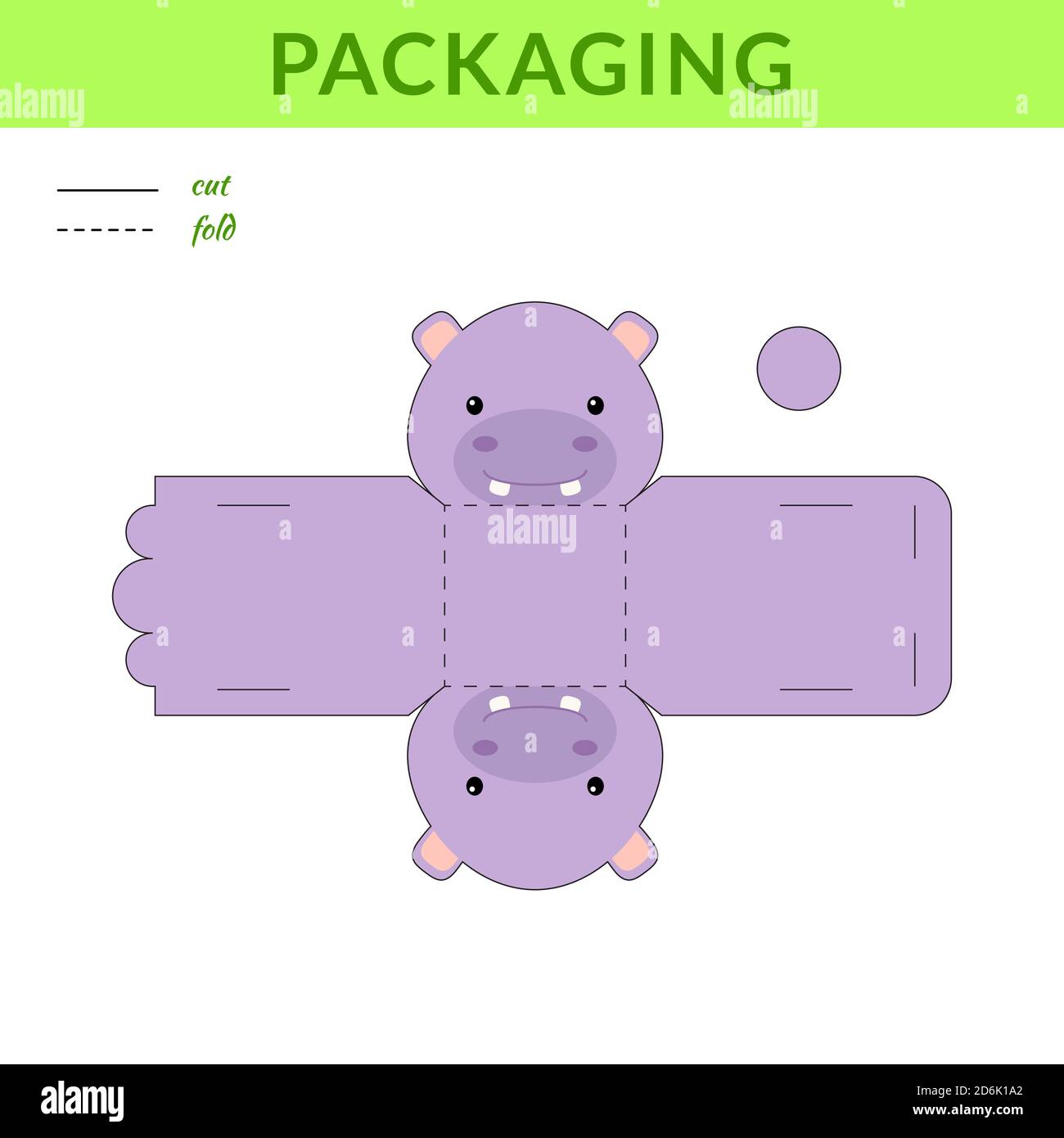 DIY party favor hippo box for birthdays, baby showers for sweets ...