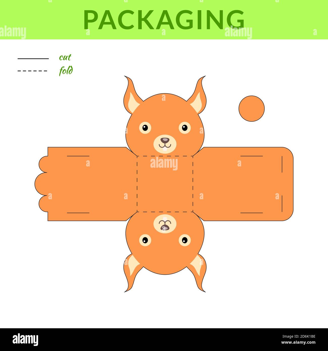 DIY party favor squirrel box for birthdays, baby showers for sweets, candies, small presents