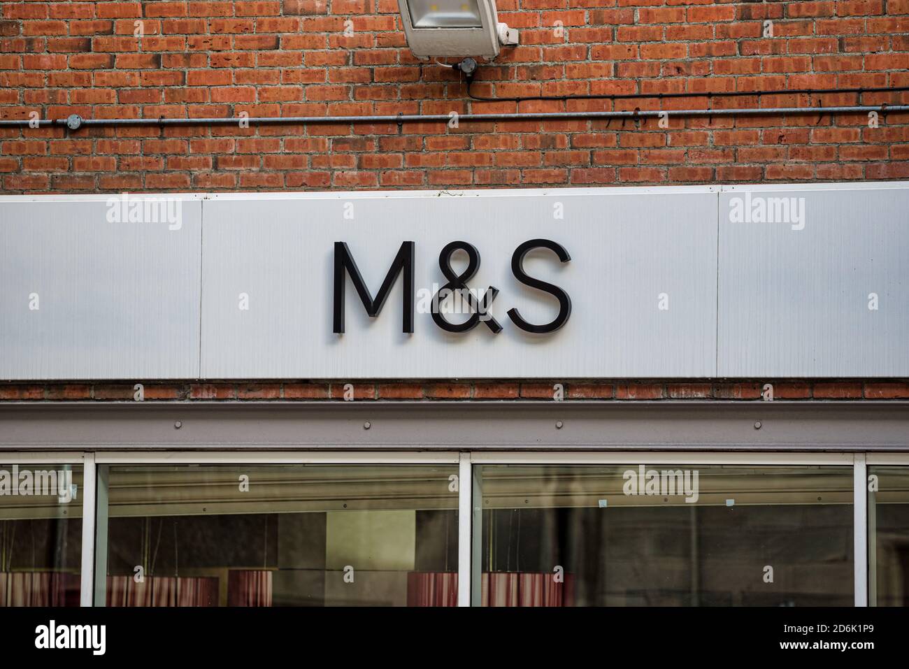 Derry, Northern Ireland- Sept 27, 2020: The Sign for Marks and Spencer  in Derry. Stock Photo