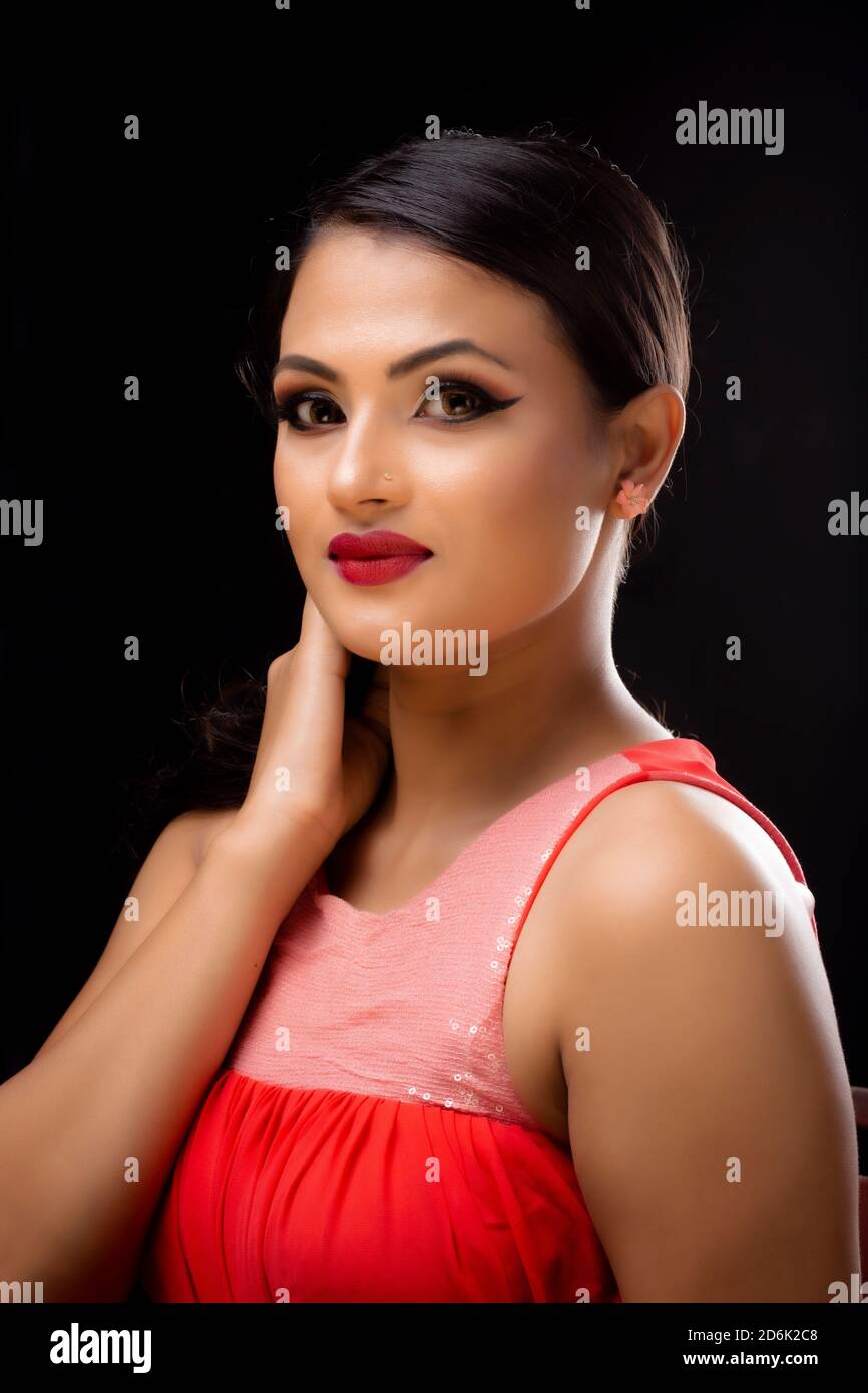 Portrait of Indian beautiful girl Stock Photo
