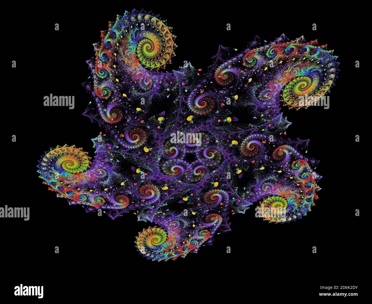 Psychedelic Starfish Art Stock Photo
