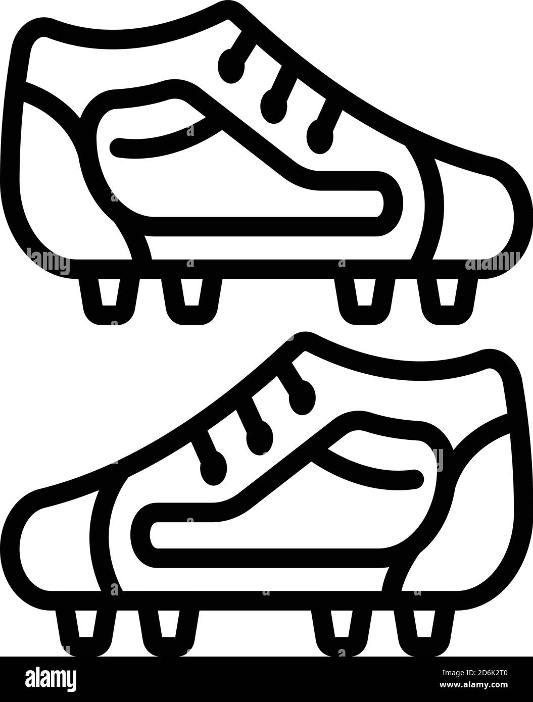 Studs footbal boots icon, outline style Stock Vector