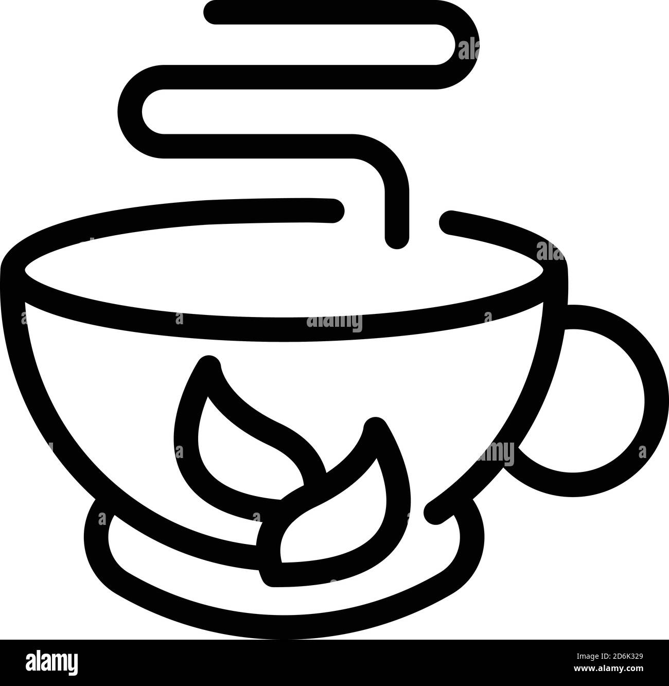 Glass tea cup icon, outline style Stock Vector Image & Art Alamy