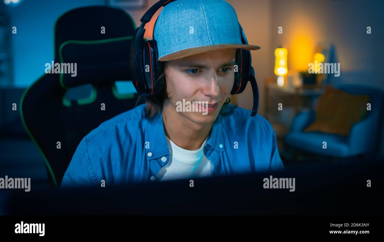 Lagos, Portugal: February 2021; Young boy playing the online game platform,  Roblox on a PC at home Stock Photo - Alamy