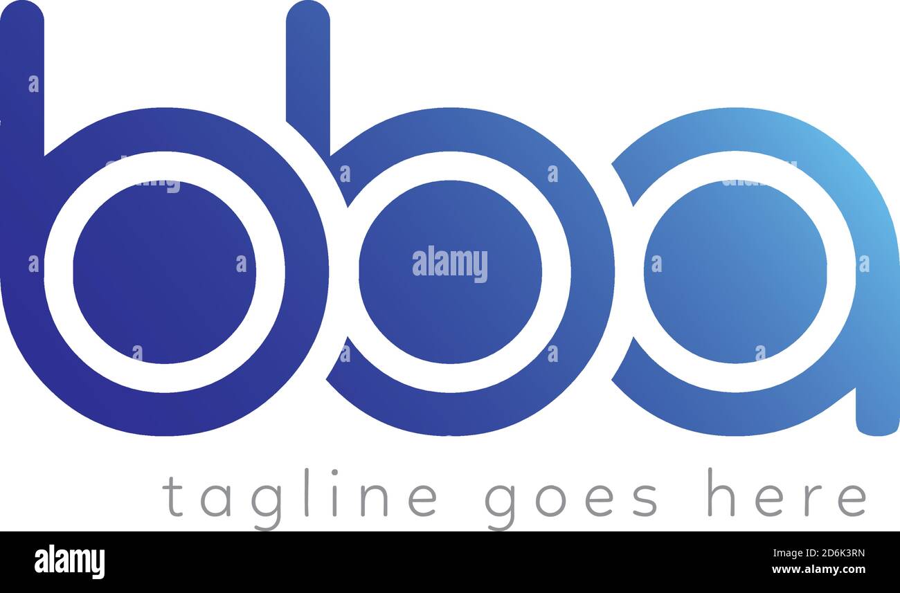 BBA Logo. Vector Graphic Branding Letter Element. White Background Stock Vector
