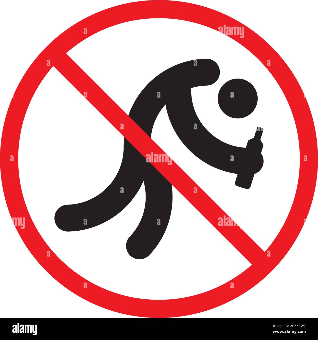 No drink vector symbol illustration isolated on white background, do not drunken sign Stock Vector