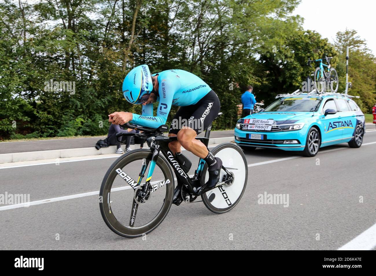 anuele Boaro (ASTANA PRO TEAM) during Conegliano - Valdobbiadene, Cycling Tour of Italy, valdobbiadene, Italy, 17 Oct 2020 Credit: LM/Luca Tedeschi Stock Photo