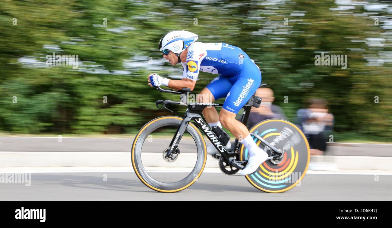 avide Ballerini (DECEUNINCK – QUICK – STEP) during Conegliano - Valdobbiadene, Cycling Tour of Italy, valdobbiadene, Italy, 17 Oct 2020 Credit: LM/Luc Stock Photo