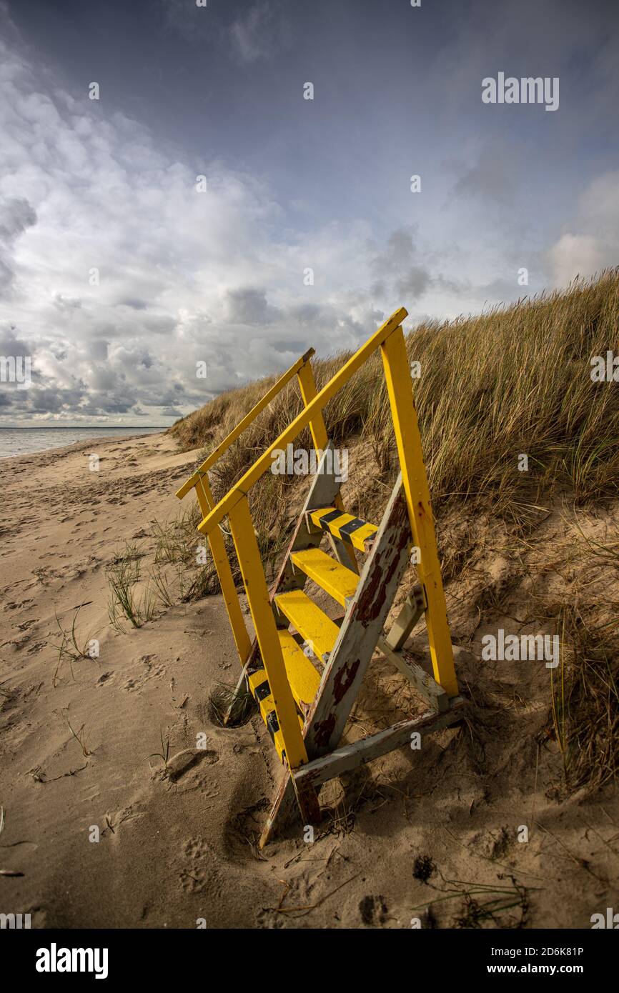 stairs to the beach, Denmark Stock Photo