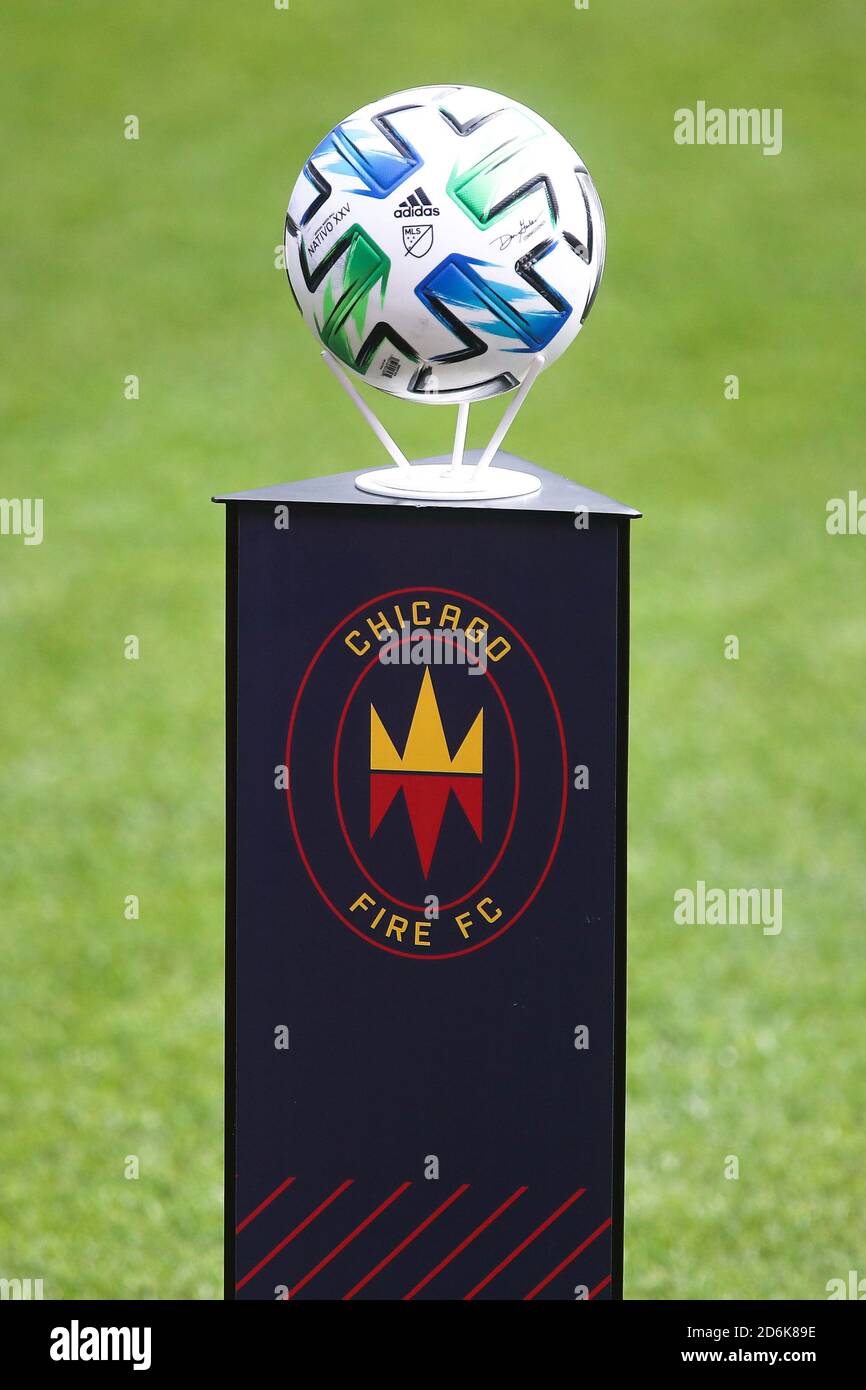 Chicago, United States . 17th Oct, 2020. Game ball during a MLS match against Sporting Kanas City and Chicago Fire FC at Solider Field, Saturday, Oct. 17, 2020, in Chicago, Illinois. The Fire tie Sporting KC 2-2 (IOS/ESPA-Images) Credit: European Sports Photo Agency/Alamy Live News Stock Photo