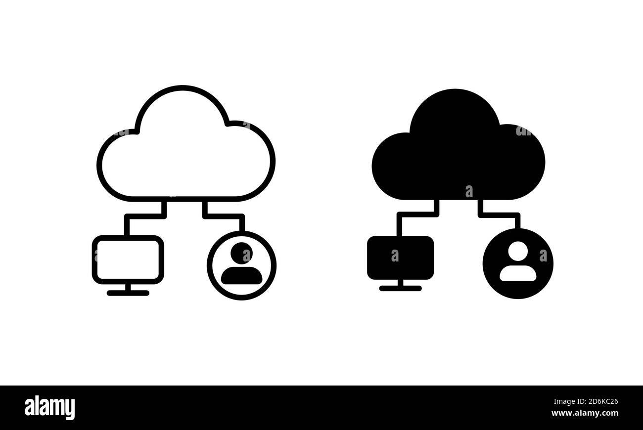 Cloud technology synchronization icon. Cloud computing sync icon. File hosting technology symbol. Vector on isolated white background. EPS 10 Stock Vector