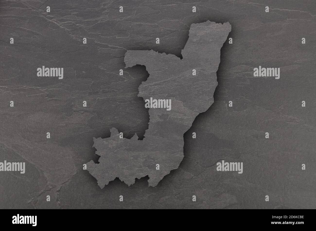 Map of Republic of the Congo on dark slate Stock Photo - Alamy