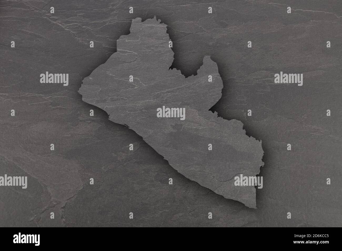 Map of Liberia on dark slate Stock Photo - Alamy