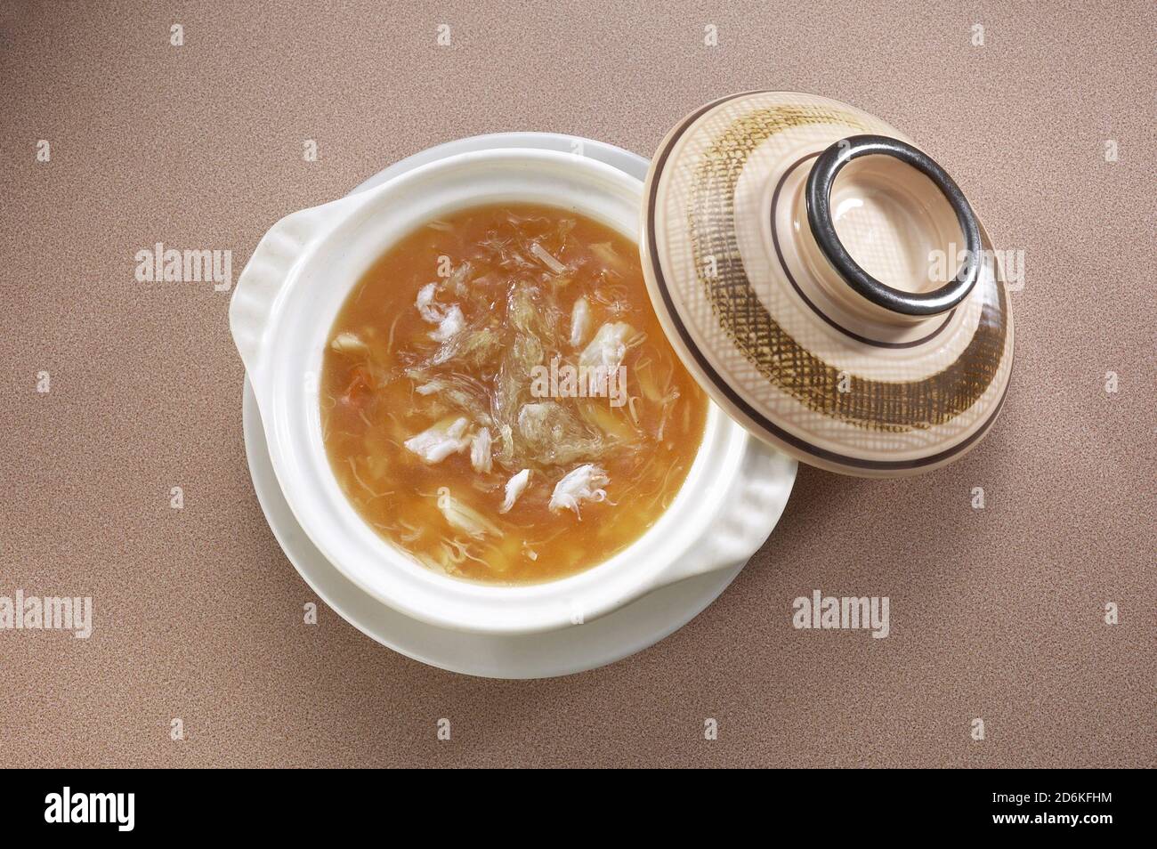 Shark fin soup with dried scallops Stock Photo Alamy