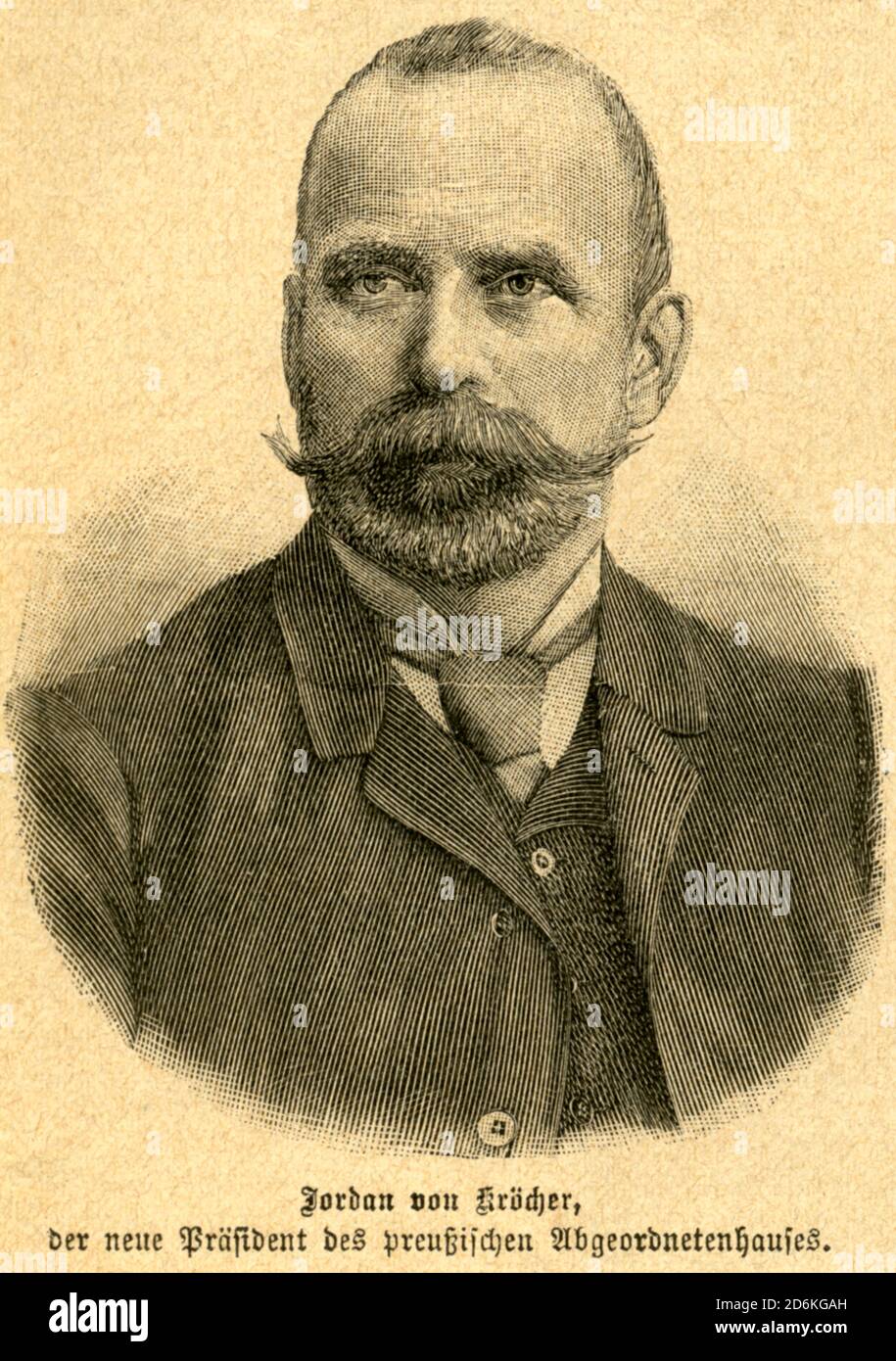 Europa, Deutschland, Berlin, Jordan von Kröcher, deutscher Politiker, Illustration aus der Zeitschrift : ' Alte und Neue Welt ' , März, 7. Heft, 1897 - 98, 32. Jahrgang / Europe, Germany, Berlin, Jordan von Kröcher, German politician, illustration from the magazine : ' Alte und Neue Welt ' ( old and new world ), March, issue 7, 1897 - 98, year 32 . Stock Photo