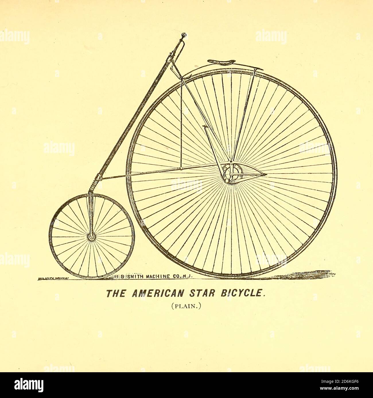 Vintage illustration of american cyclist hires stock photography and