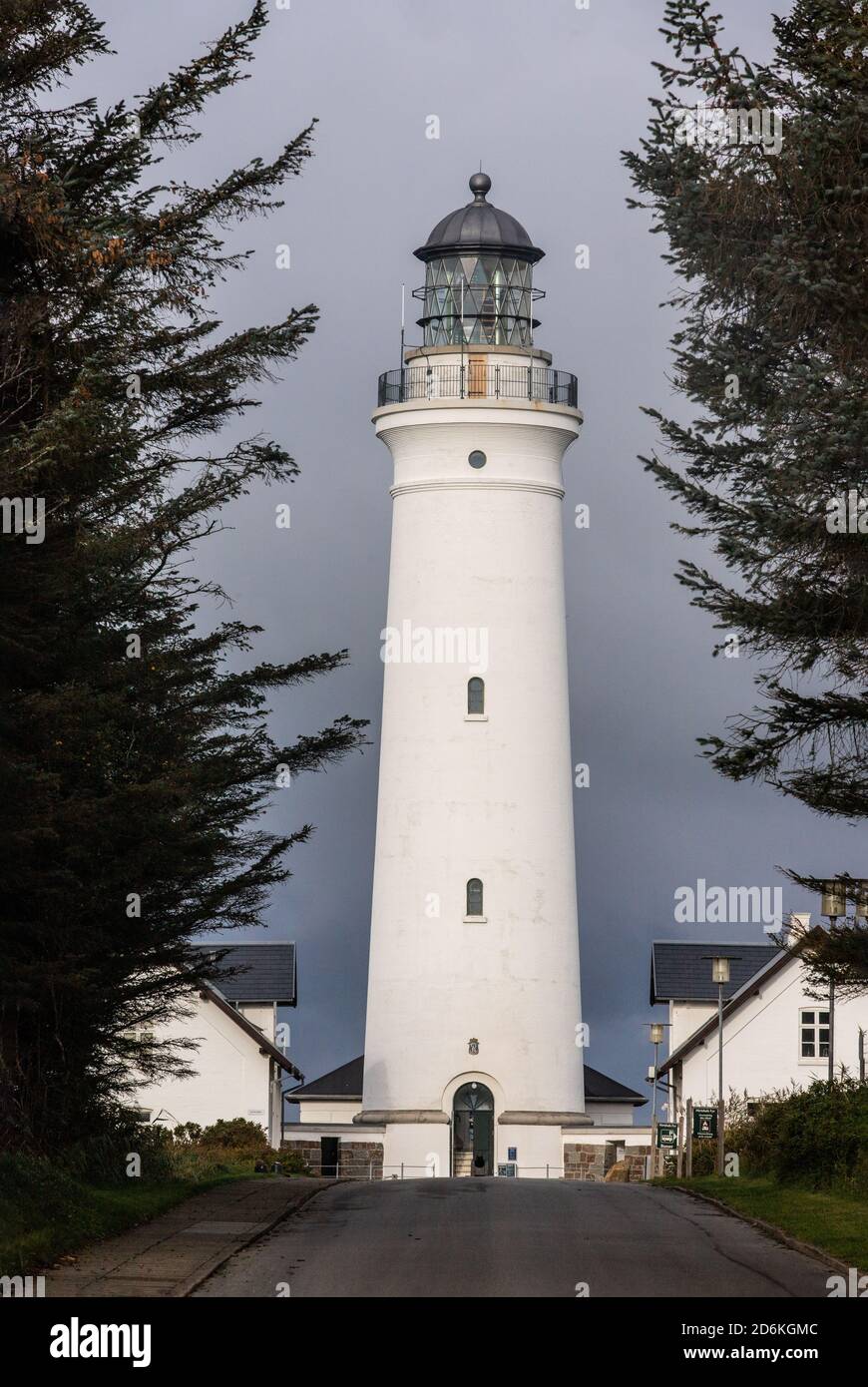 white lighthouse Hirtshals, Denmark Stock Photo