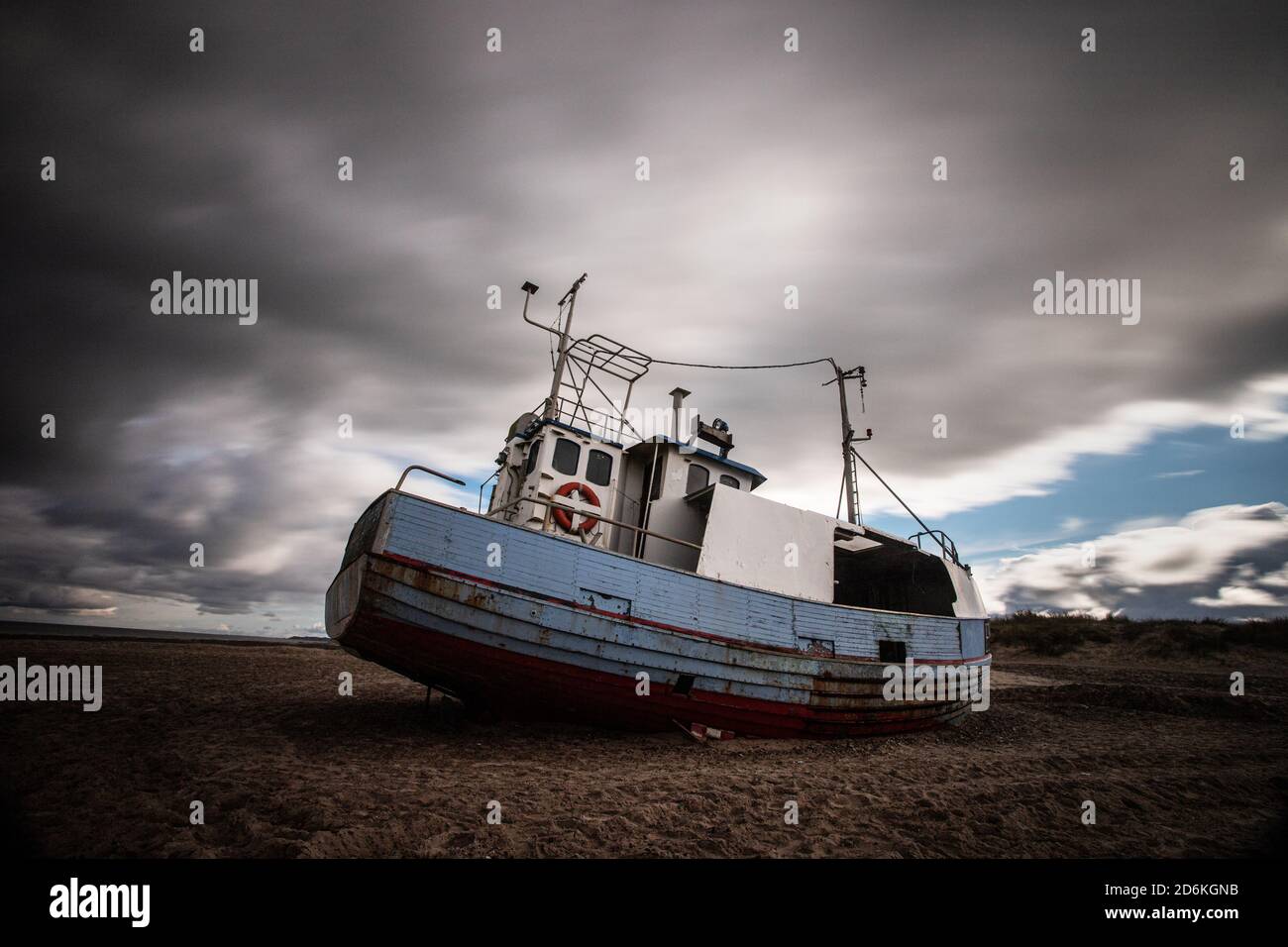 coastal cutters at the beach of Thorup, Denmark Stock Photo